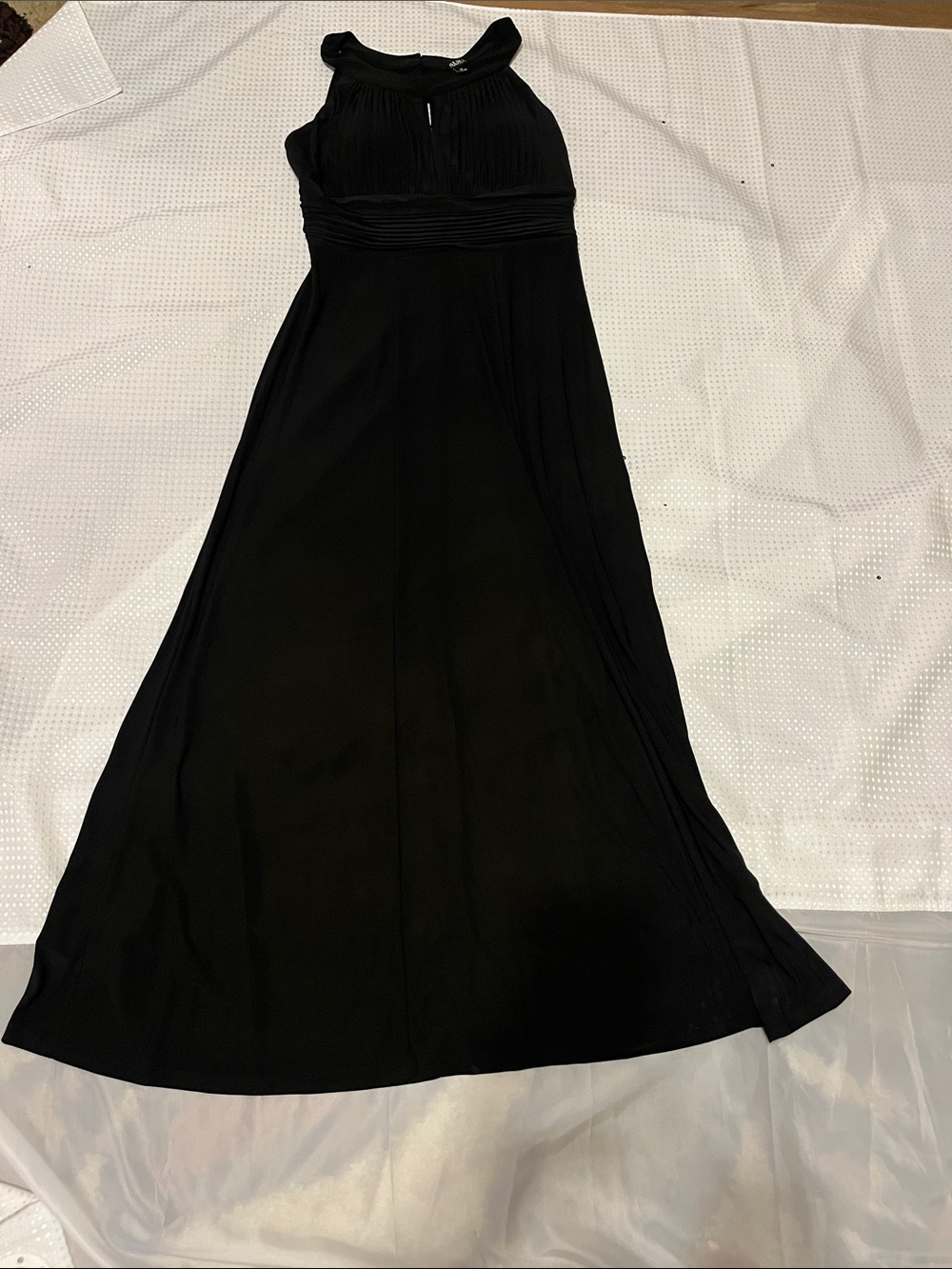 SLNY Beautiful Black Halter Maxi Dress size 14